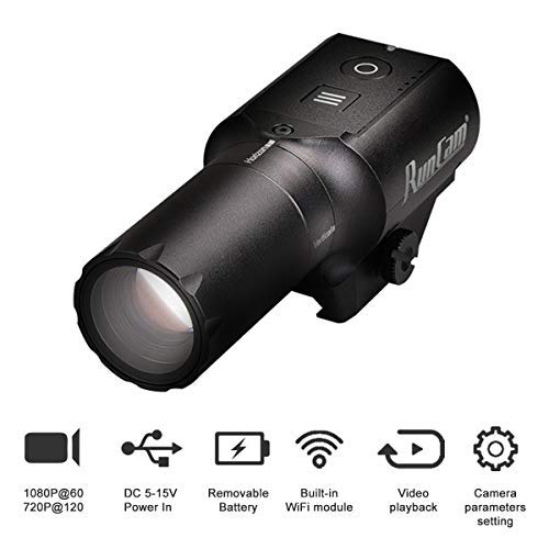 Hankermall RunCam Scope Cam 35mm Objectif 1080P HD Action Camera Intégré WiFi iOS / Android APP 850mAh Batterie remplaçable Action Vidéo Sport Caméra