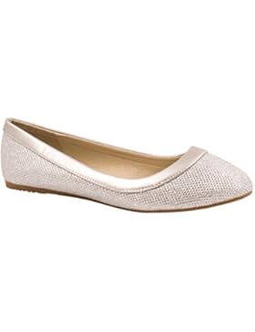 Elara Damen Ballerina | Hochwertige Glitzer Slipper | Flats Slip-Ons