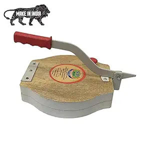 Jet Roy Manual Heavy Round Wooden Board Papad-Puri Press Maker Plywood Machine With Iron Handle Papad Maker Machine (MultiColor)