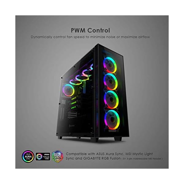 anidees AI Crystal Cube Malla Panel Frontal AR V3 Vidrio Templado de Doble cámara EATX/ATX Estuche para Juegos de PC con… - Image 3