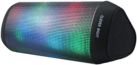 DKEyinx Portable Wireless Bluetooth Speaker with Lighting, Super Bass, Stereo Music Loudspeaker, for Video, Games, Gatherings, Parties, Bars - Black Black