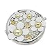 Fanyland Fancyland Women Daisy Pattern Portable Cosmetic Compact Mirror 7*7cm