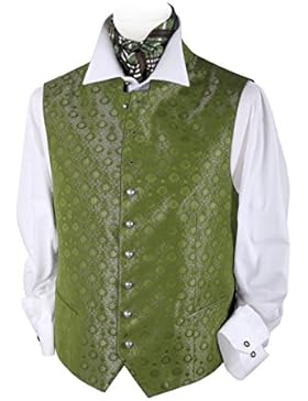 Premium-Qualität Trachtenweste Herren Trachten Gilet / Herrenweste Hochzeit - Grün