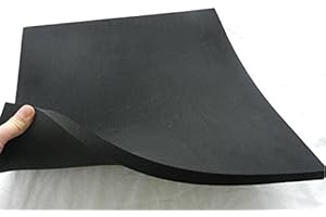 GUMMIFRITZ24DE Zellkautschuk, Moosgummi Polster Motorradsitz Höcker, schwarz, ca. 50 x 50 x 1 cm