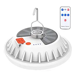 Epyz Solar Hanging Light, 120LED, IP65 Waterproof, with 3600mAH, 5 Modes and USB Socket for Outdoor Lamp for Camping, Garden, Home, Power Outage and Cellphone Emergency Charging [ Cold White Light ]