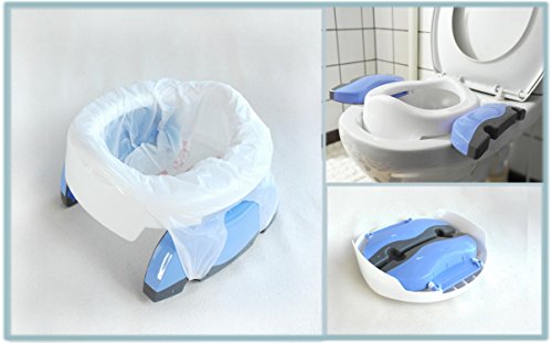 Training Potty, Travel Potty, Training Seat ? 6 Disposable Bags ? 100% Money Back Guarantee