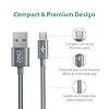 Zinq Technologies Nylon Braided Micro USB Cable - 4.9 Feet (1.5 Meters) - (Silver) - Image 5