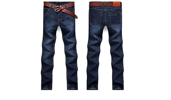 WEJFFAN Jeans da Uomo, Moda Tutto Fiammifero Nuovi Pantaloni Slim in Denim  A Vita Media Slim Elasticizzati Pantaloni Classici in Denim di Base  Resistente Lavaggio Tasche Jeans, Blu, 3,29 : Amazon.it: Abbigliamento