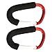 Winstory 2x Large Buggy Mummy Clip Pram Pushchair Shopping Bag Hook Carabiner Parent Organiser