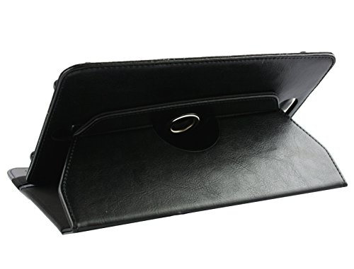 Emartbuy® i.onik Global Tab L1001 4G Tablet PC 10.1 Zoll Universal ( 9 – 10 Zoll ) Schwarz Premium PU Leder 360 Grad rotierende Stand Folio Geldbörse Tasche Hülle + Schwarz Eingabestift - 7