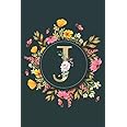 Letter J Notebook: Initial Monogram Letter J Journal - Pretty Personalized Lined Notebook For Kids, Girls, Women. ruled notebook Size 6 x 9 inches - 120 Pages