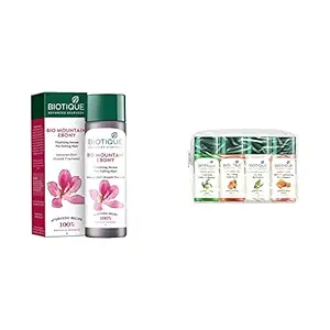 Biotique Bio Mountain Ebony Vitalizing Serum For Falling Hair Intensive Hair Growth Treatment, 120ML And Biotique Travel Kit