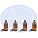 PACK of 4 - 100ml AMBER GLASS Bottles with Black ATOMISER Sprays. Essential Oil / Aromatherapy Use
