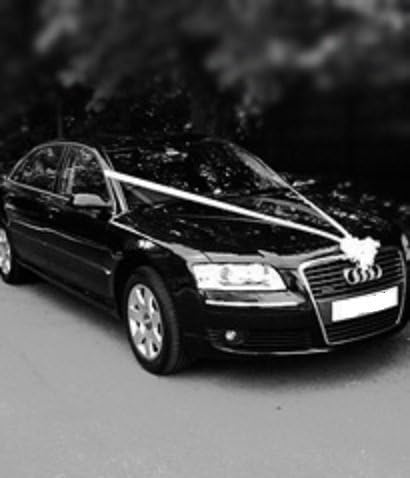 (006) Wedding Car Kit: 5 x White 10" Balloons, 3 x 50mm White *Ready Made* Pull Bows, 6m of 2" White Ribbon- The Perfect Item For Wedding Cars.