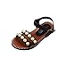 Produktbild Kinder Sandalen,Sannysis Sommer Kind Kinder Mädchen Perle Strand Sandalen Prinzessin Freizeitschuhe Wildledersohle Kunstleder Gemütlich Lauflernschuhe 26-36 (30, Schwarz)