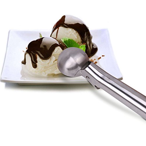 RayPard 3 Stück Eisportionierer Cromargan Edelstahl rostfrei 18/10, Plätzchen-Teig und Wassermelonen-Löffel - 3