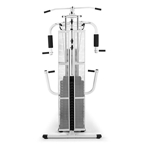 Klarfit Ultimate Gym 3000 Fitnessstation Heimtrainer (Butterfly-Modul mit Brustpresse, Lat-Zug, Seilzug und Beinstreckervorrichtung) weiß oder schwarz - 4