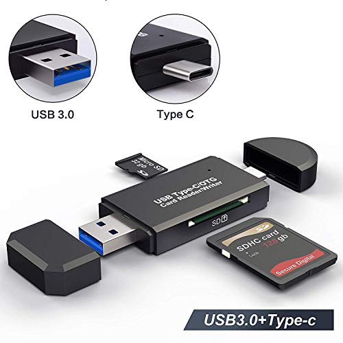 Lecteur De Cartes SD/Micro SD Adaptateur USB Type C Micro USB OTG et Lecteur de Carte mémoire USB 3.0 pour SDXC RS-MMC MMC Micro SDXC SDHC SD Micro SD Carte UHS-I Micro SDHC
