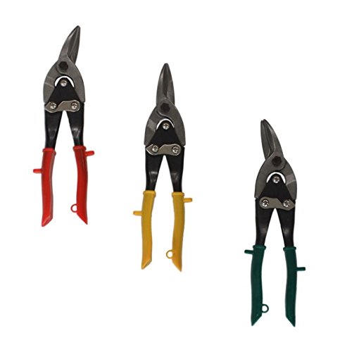 3 tlg. 250mm GERADE LINKS RECHTS BLECHSCHERE METALLSCHERE FIGURENSCHERE KLEMPNER SCHERE SET - 2