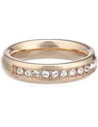 Dyrberg/Kern - Anillo de bañado en oro con cristal swarovski