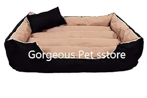 Gorgeous Quilted Reversible Ultra Soft Dual Sofa-Style Dog Bed (Multicolour, Small)