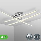 moderne wohnzimmerlampe decke Diese LED Chrom Deckenleuchte verteilt das Licht durch 3 fest verbaute Leuchtplatinen. Die beiden unteren Platinen sind zudem schwenkbar