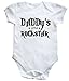 HippoWarehouse Daddy's Little Rockstar baby vest boys girls