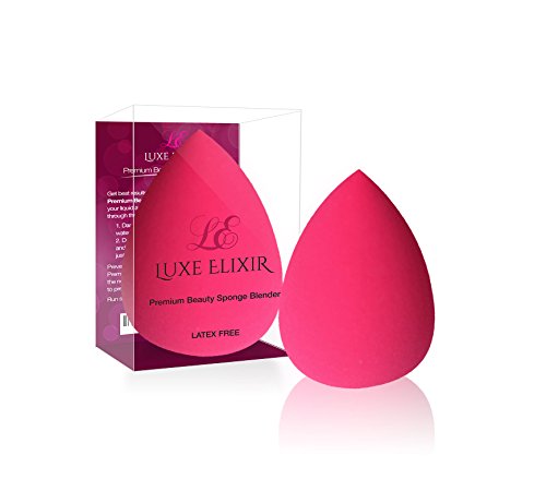 Luxe Elixir Beauty Blender - Latex Free Sponge - For Powder, Cream or Liquid Application