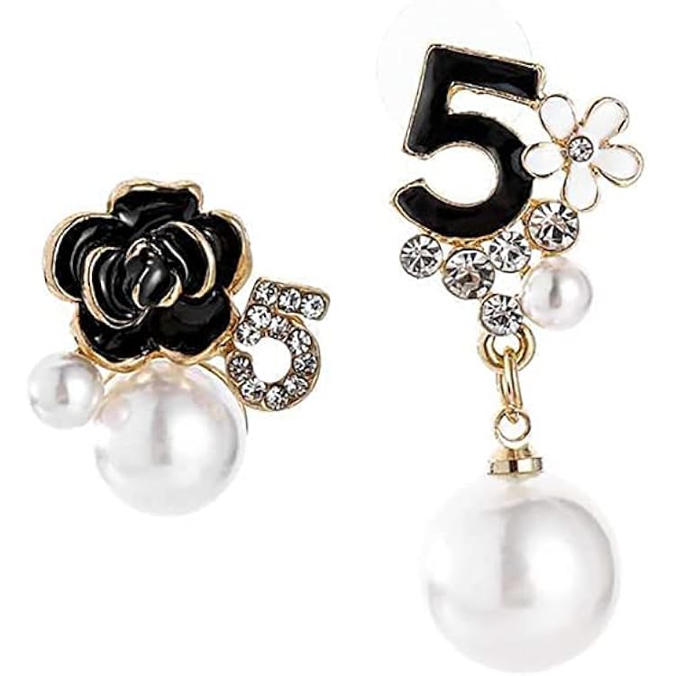 Broche Perle Imitation Broche Numéro 5 Camélia Avec Perle Imitation - Bijou Élégant Pour Femme Et Fille Accessoire Vêtement Chic