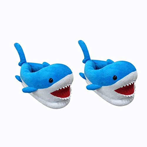 iBaste_S per créatif Peluche Pantoufles pour Enfants Maison Pantoufles Requin Hiver de Dessin animé