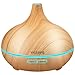 Price comparison product image Essential Oil Diffusers for Aromatherapy, VicTsing 300ml Aroma Diffusers, 4 Timer Cool Mist Mode Humidifiers (Up to 10H Use, BPA-Free, Waterless Auto-Off, 7 Color LED Lights)-Yellow Wood Grain