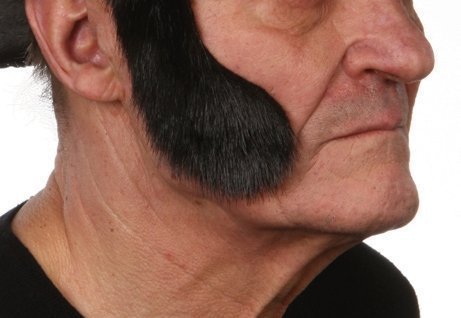 Preisvergleich Produktbild Mustaches Schwarz glänzender fälschen, selbstklebend Koteletten