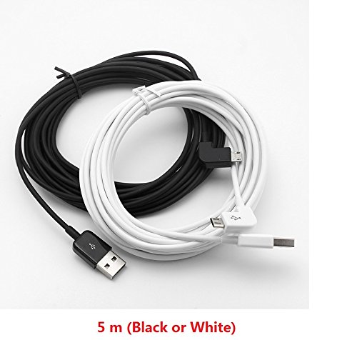 5m Micro USB Kabel 90 Grad Ladegerät Sync Daten für Samsung HTC Sony (Weiß) - 3