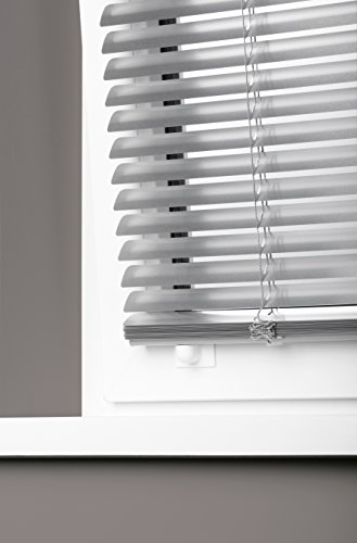 mydeco® 60 x 175 cm Aluminium Jalousie Edelstahl; inkl. Bedienstab, Deckenträger + Befestigungsmaterial Innenjalousie Sonnen- und Sichtschutz; fein regulierbar - 3