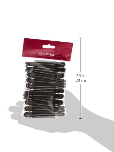 Efalock Combi-Clip, schwarz, 1er Pack (1 x 12 Stück) - 2