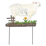 Maße: ca. 40 x 5 x 50 cm URBNLIVING Gartendekoration, groß, Metall, kann im Boden oder an der Wand gehängt Werden