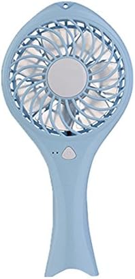 Jinberry (2 Speed) Portable USB Rechargeable Mini Fan for Office Home or Outdoor, Handheld Cooling Electric Fan - Blue