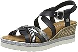  MUSTANG Damen 1317-803-9 Slingback Sandalen Schwarz 9, 36 EU