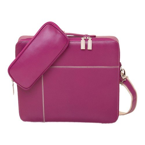 Luxus Multifunktions Laptoptasche und Sleeve aus Leder für Netbooks bis (12,1 Zoll). Lapster Equinox. 25x22x6