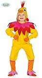 Huhn Kostüm für Kinder Hühnerkostüm Mädchen Henne Hahn Vogel Tier Bauernhof Gr. 98-146, Größe:134/140