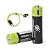 Produktbild 2er Pack ZNTER Polymer-Lithium-Batterie Intelligentes Mini USB Batterieladegerät AA wiederaufladbare Batterien mit LED Anzeig 1250mAh