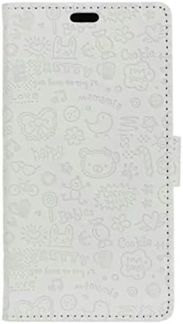 Huawei Nova 2 Plus Case,Tianqin Wallet Case Classic Style Magnetic Closure Clamshell Bracket Cover With Card Slots and Hidden Pocket Imported Leather Wallet Cover for Huawei Nova 2 Plus (White)