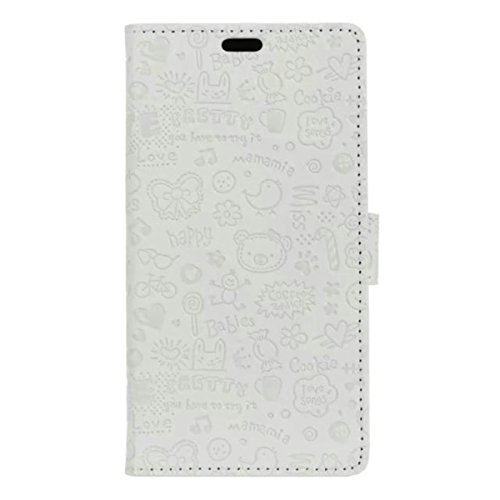 Huawei Nova 2 Plus Case,Tianqin Wallet Case Classic Style Magnetic Closure Clamshell Bracket Cover With Card Slots and Hidden Pocket Imported Leather Wallet Cover for Huawei Nova 2 Plus (White)