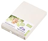 Träumeland TT05001 Spannbetttuch Organic, 40 x 90 cm, naturweiß