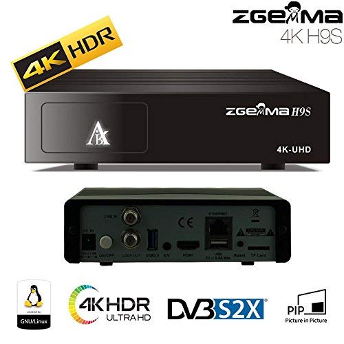 SleekView Zgemma H9S Enigma 2 IPTV Ultra HD 4K FTA UHD Stalker DVB S2X Receptor de satélite