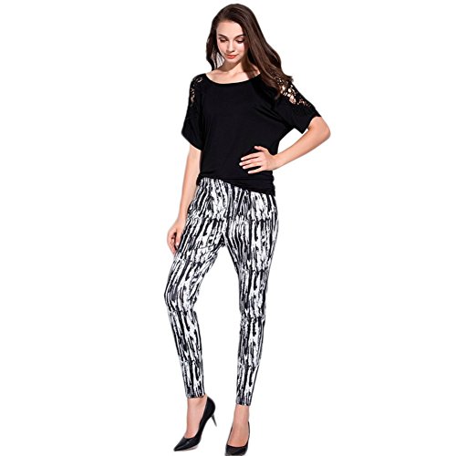 OS09 Women Autumn The New Irregular Leisure Pants (L, WHITE)