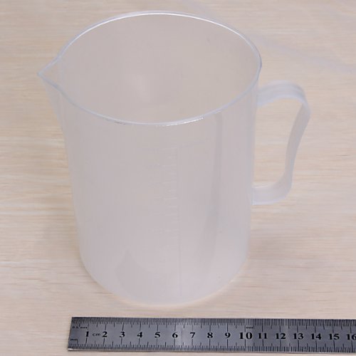 SODIAL(R) 1000ml Transparenten Kunststoffbecher Messbecher Mit Griff - 5