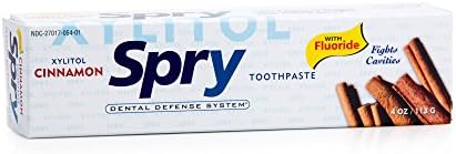 Spry Dental 113g Cinnamon Toothpaste with Fluoride Tube