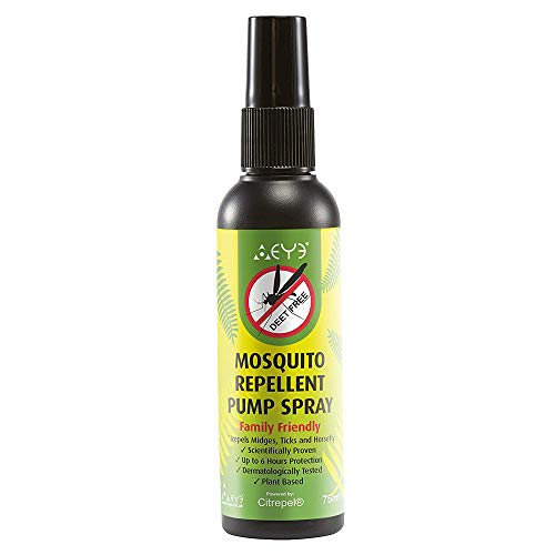 THEYE Natural Powerful Mosquito Repellent/Bug Spray 75ml | No Deet | Plant-Based & Alcohol Free | Ideal Bug Spray for Kids | Camping Essentials | No Harmful Chemicals | Horse Fly/Midge/Gnat Repellent