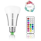 Amteker RGBW Lampadina LED con 21 Chiave del Telecomando - 10W E27 Della Luce di